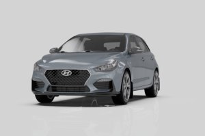 Hyundai i30 Mud Flaps - Rally Armor - UR - White/Black Logo - `19-`21 Hyundai i30 Mud Flaps - Rally Armor - UR - White/Black Logo - `19-`21